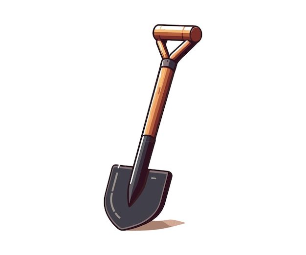 Vector hoe farm single tools vector illustration design