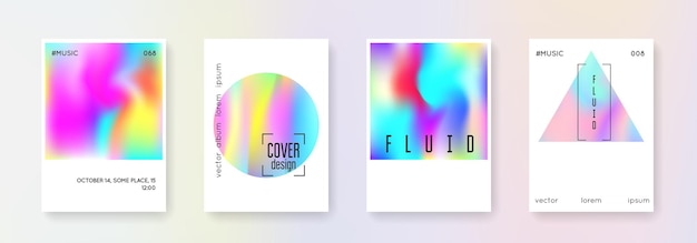 Holographic cover set Abstract backgrounds