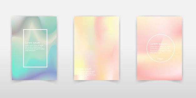 Holographic foil backgrounds set.