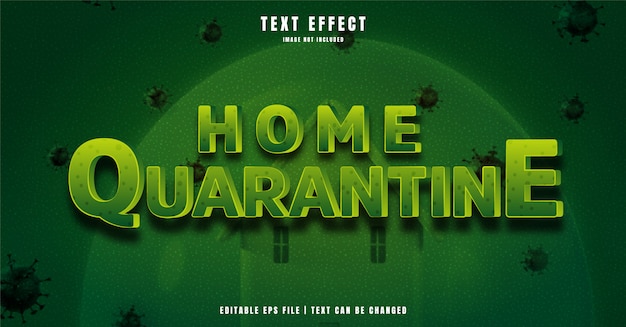 Home Quarantine 3D Editable Text Effect