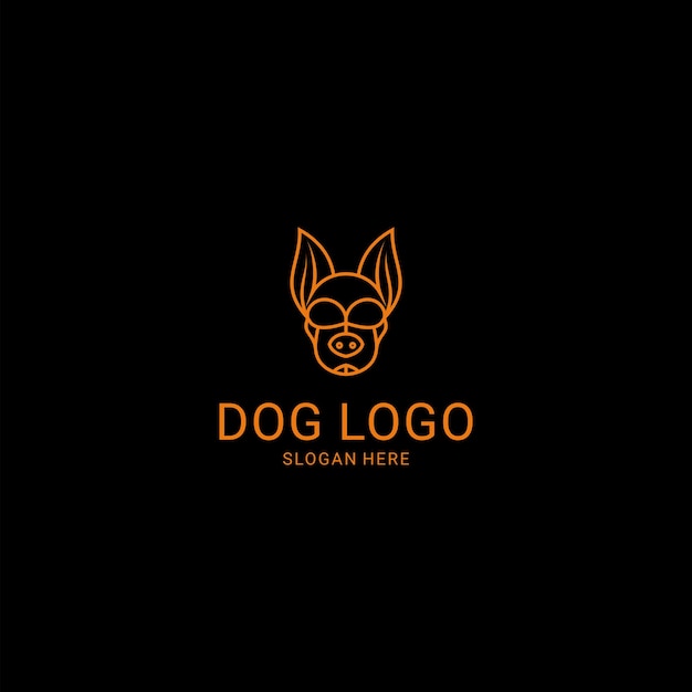 Hond logo pictogram ontwerp vector