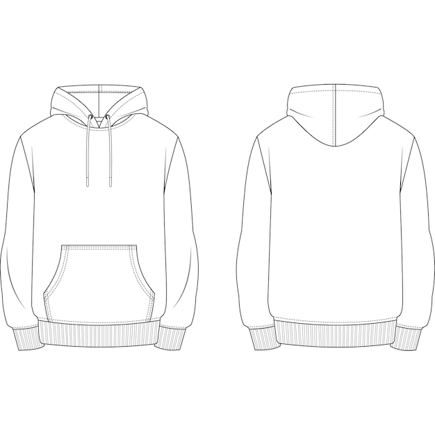 Vector hoodie with strings