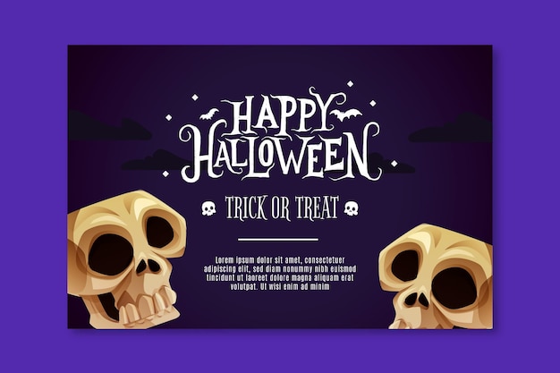 Horizontal halloween banner