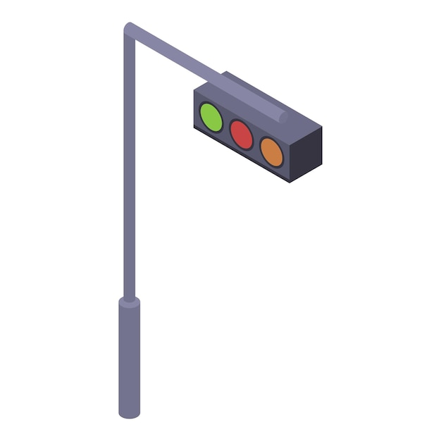 Horizontal traffic lights icon Isometric of horizontal traffic lights vector icon for web design isolated on white background