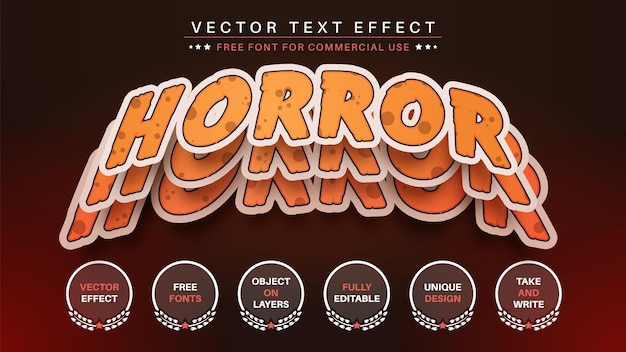 Horror Layers Editable Text Effect Font Style