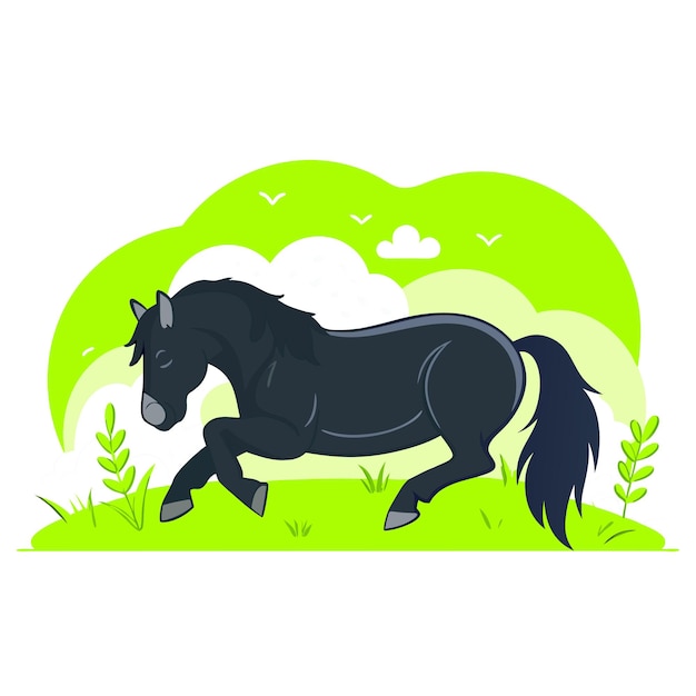 Vector horse illustration concept