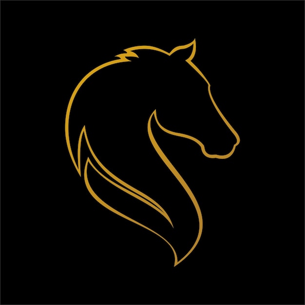 Horse logo template vector design