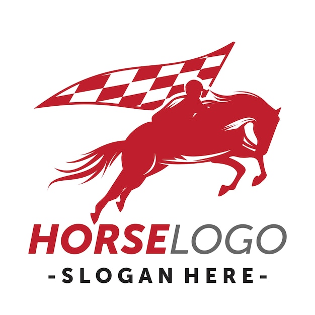Vector horse race logo