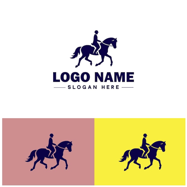 Horseback Riding icon Equestrianism Horse riding Riding flat logo sign symbol editable vector