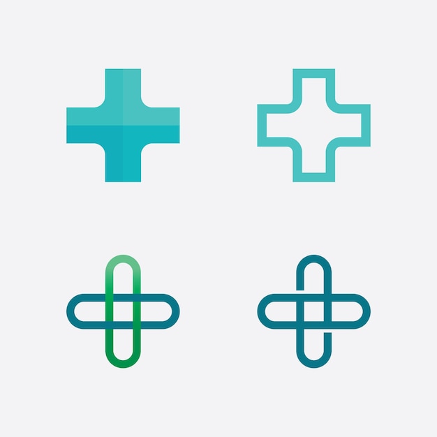 Hospital logo and health care icon symbols template icons app