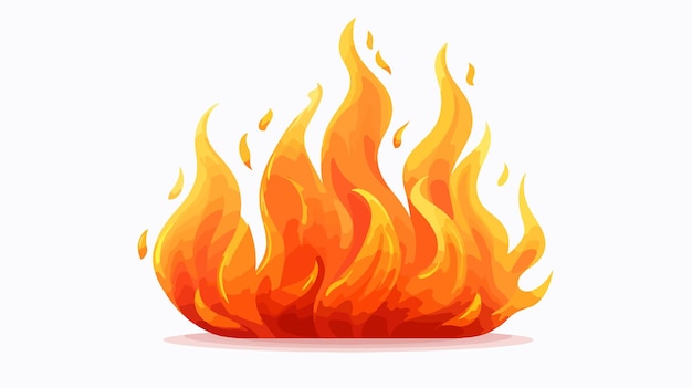 Hot Flaming Fire Sign Design Element Illustration