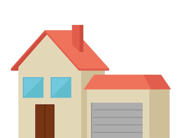 House isolated vector illustration