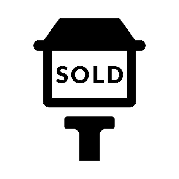 House Sold Sign Icon