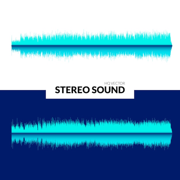 HQ Vector sound waves.