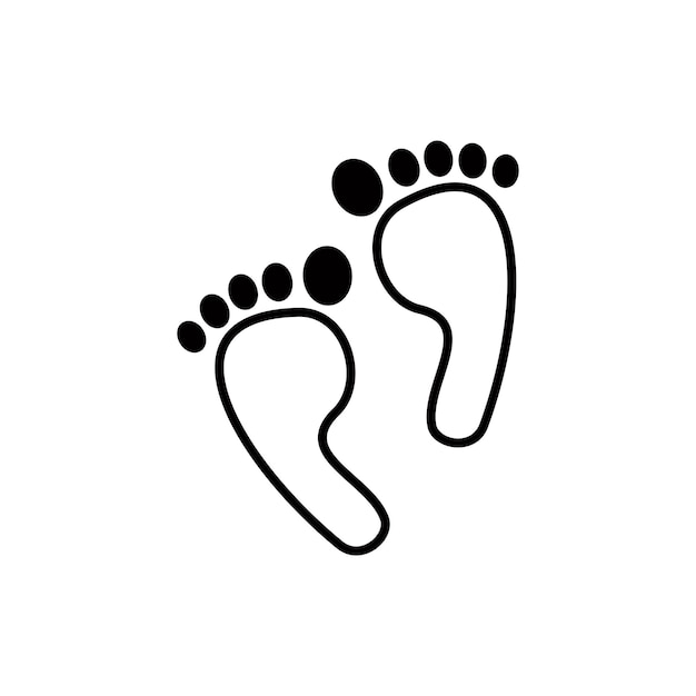 Human foot icon vector design templates