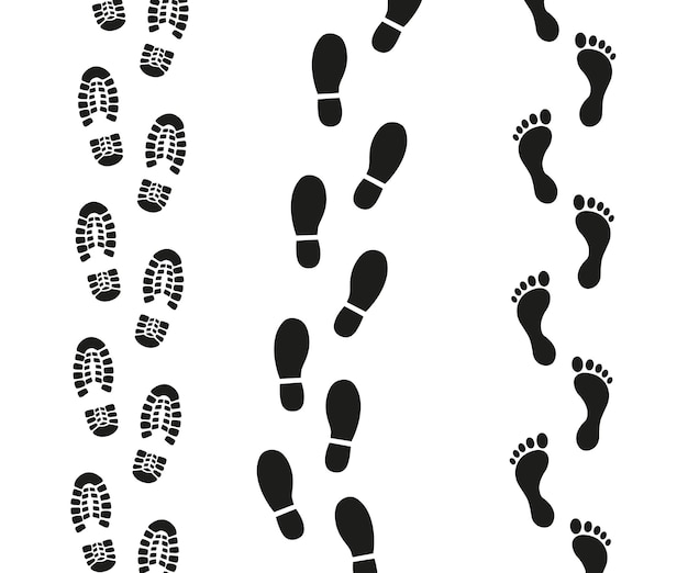 Human footprints icon setVector illustration Eps10