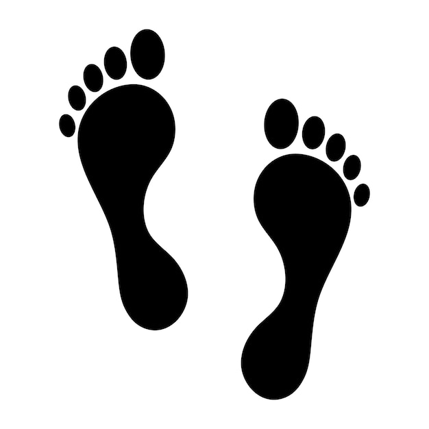 Human footprints icon