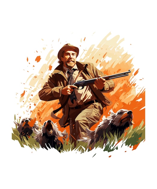 Vector hunting illustration