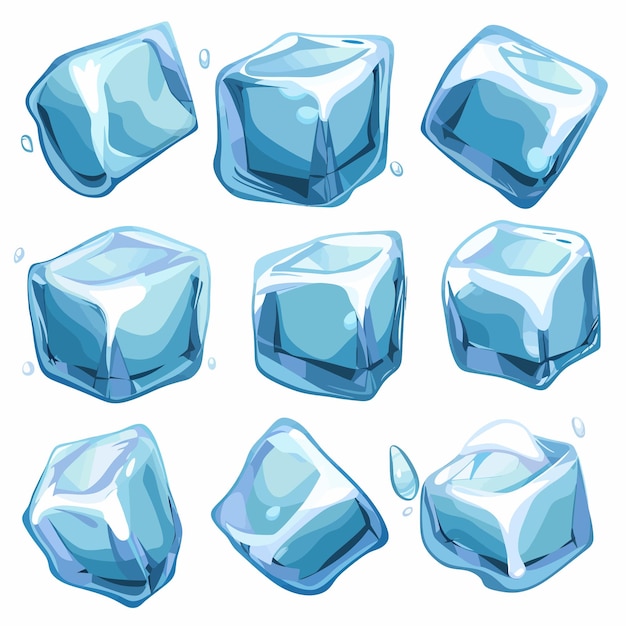 Vector ice cubes