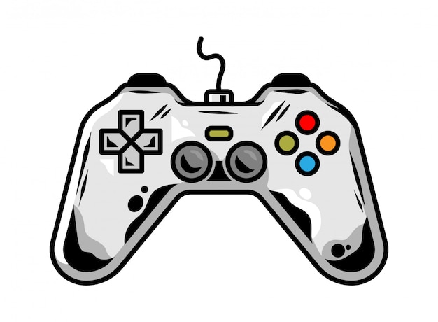 Icon of gamepad for play arcade video game for gamer Custom designcartoon illustration