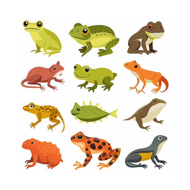 Vector iconen van realistische dieren