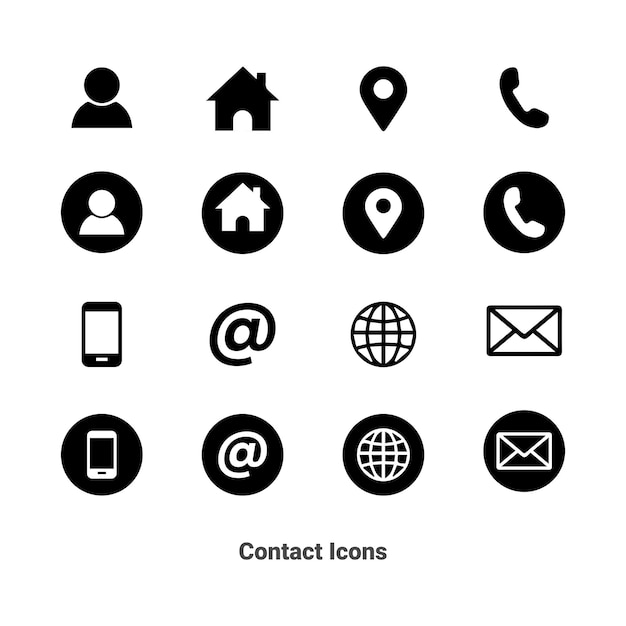 Icons Collection Symbols Set Vectors