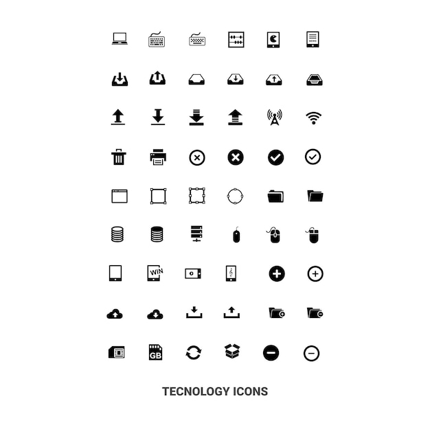 Icons Collection Symbols Set Vectors