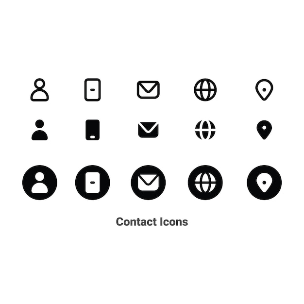 Vector icons collection symbols set vectors