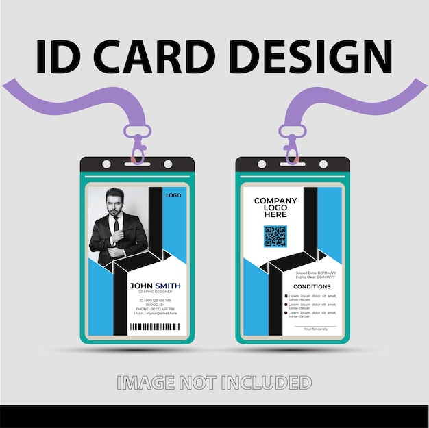 Vector id card mocup template for freepik