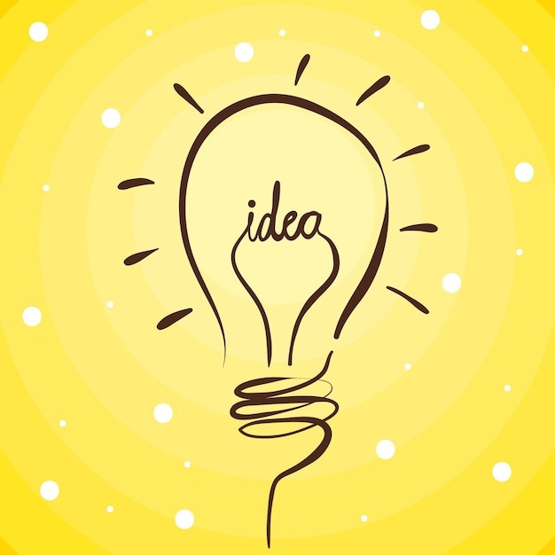 Idea word in bulb