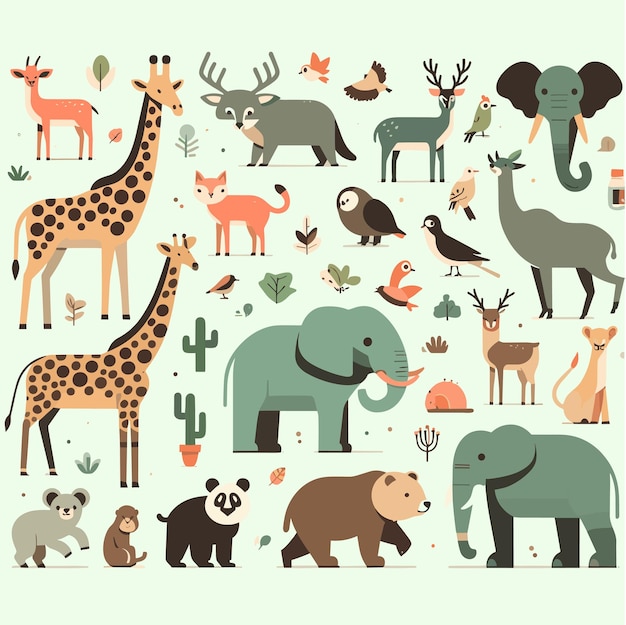 Vector an illustration about world wildlife day with flat design style