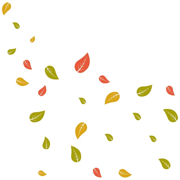 Vector illustration autumn falling leaves vector