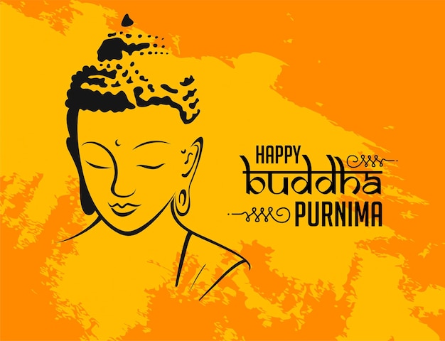 Illustration Of Buddha Purnima Background with nice and creative design