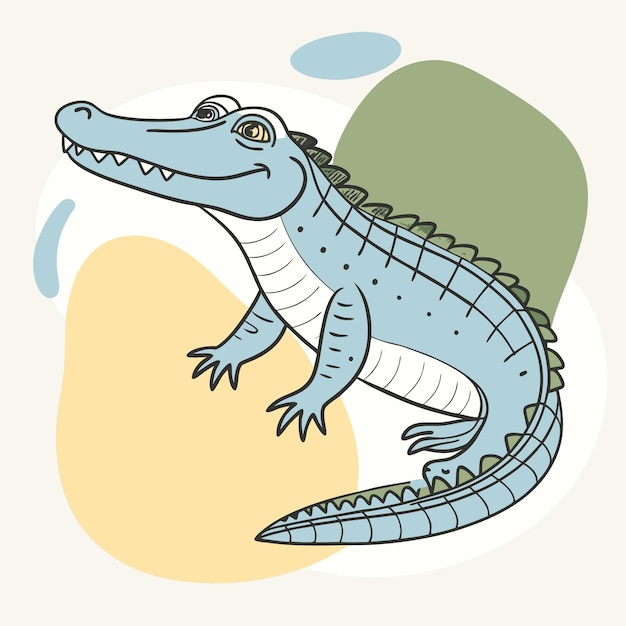 Vector illustration of a crocodile