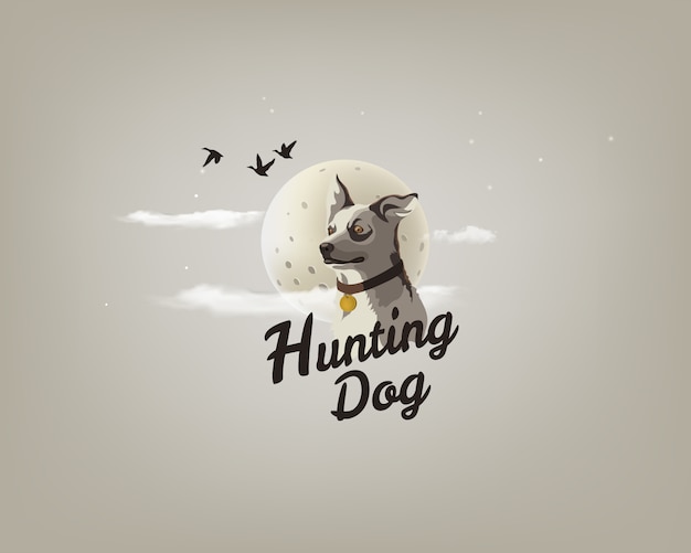 illustration of a hunting dog