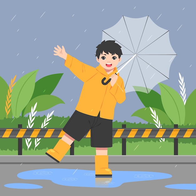 Vector illustration for monsoon season