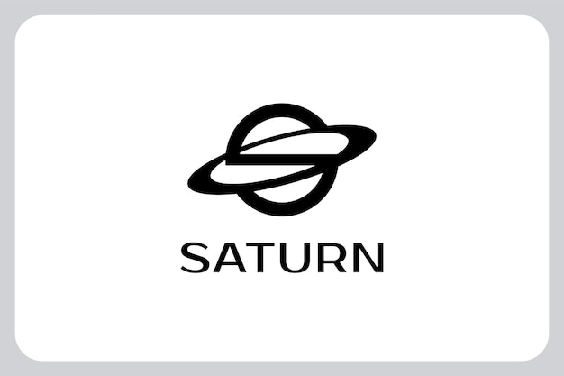 Vector illustration orbit planet saturn and letter s logo design vector