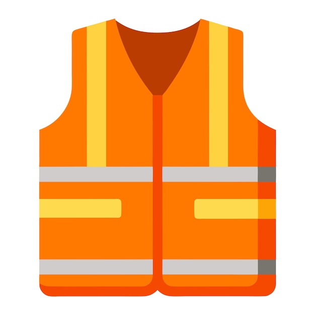 Vector illustration of safety orange vest