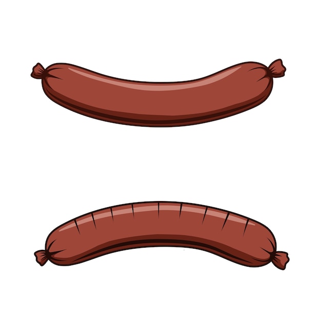 illustration of sausage on white