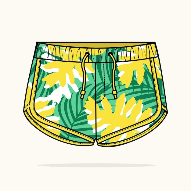 Illustration short pants for summer