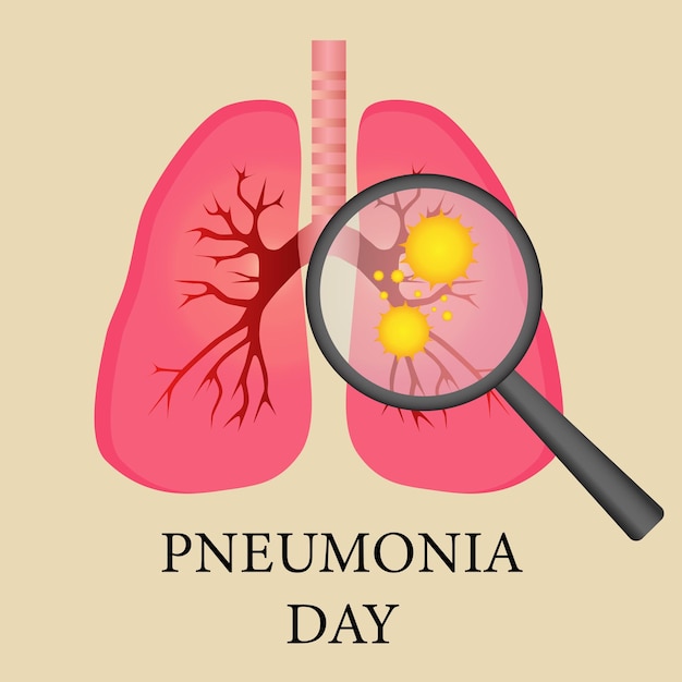 Illustration on the theme World Pneumonia Day.