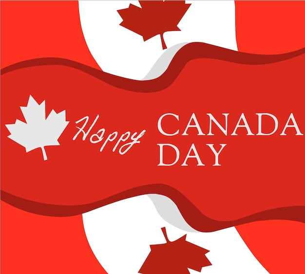 illustration vector of canada independence day