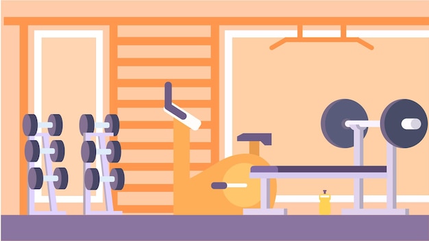 Vector ilustration for interior gym concept