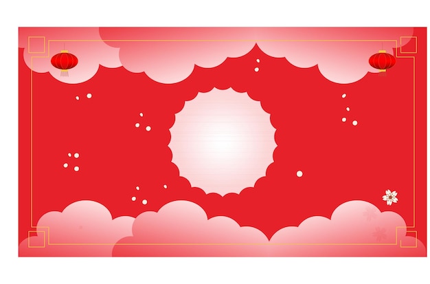 Imlek decoration background abstrac red