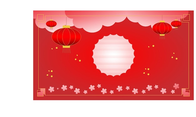 Imlek decoration background abstrac red