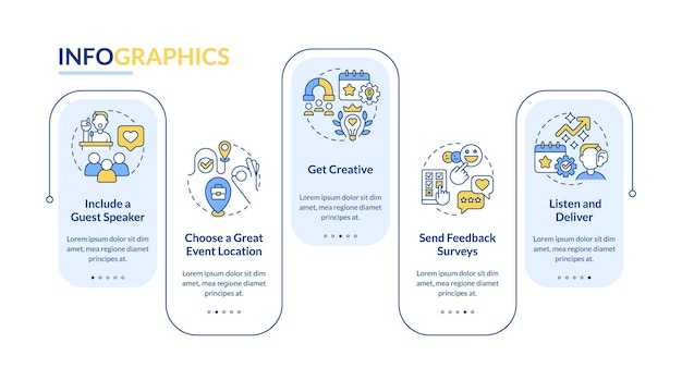 Increasing business events attendance rectangle infographic template