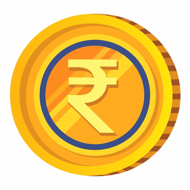 Vector indian rupee coin vector illustration