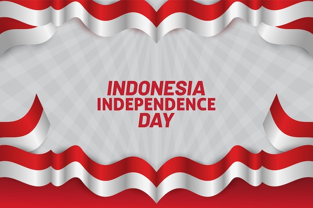 Indonesia independence day background flag