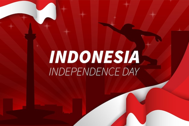 Indonesia Independence day flag background