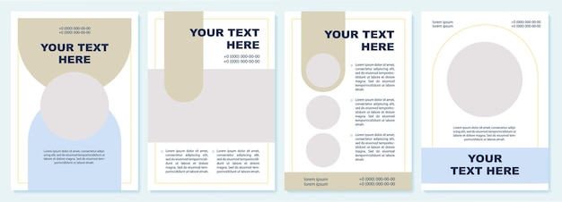 Industry presentation brochure template. Flyer, booklet, leaflet print, cover design with copy space. Your text here. Vector layouts for magazines, annual reports, advertising posters